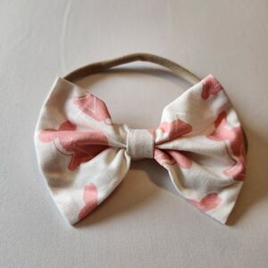 Pink and Tan Bunny Baby girl soft Headband one size 0-12 months